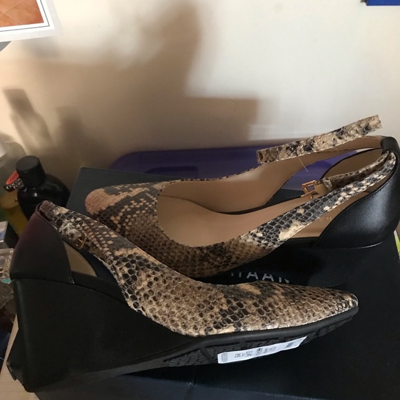 NWT Cole Haan Lea Snake Print Leather Ankle Strap - Picture 2 of 8